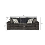 Roundhill Furniture Nason-set met ribfluwelen bank en loveseat