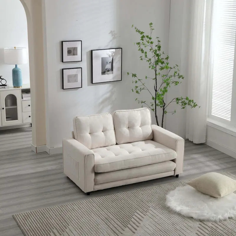 Sofa 3-krotnie składana, rozkładana sofa futon z funkcją spania