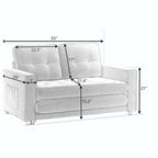 Sofa 3-krotnie składana, rozkładana sofa futon z funkcją spania