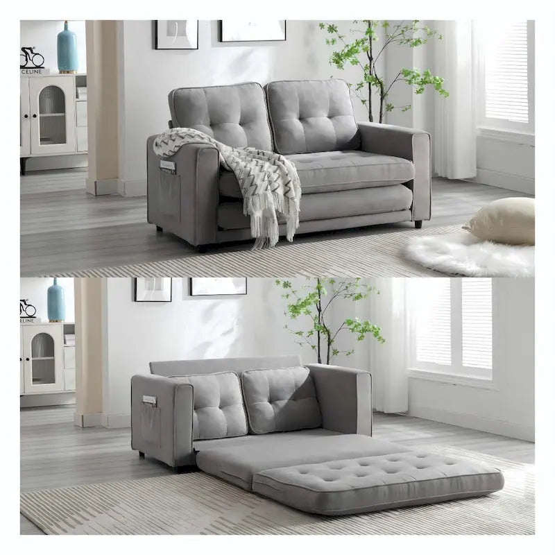 Sofa 3-krotnie składana, rozkładana sofa futon z funkcją spania