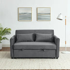 Convertible Sofa Bed, 3-In-1 Versatile Velvet Double Sofa With Pullout Bed