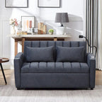 Converteerbare slaapbank-loveseat van 55.9 inch met drie USB-poorten