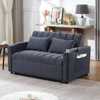Converteerbare slaapbank-loveseat van 55.9 inch met drie USB-poorten