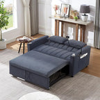 Converteerbare slaapbank-loveseat van 55.9 inch met drie USB-poorten