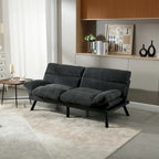Divanetto letto convertibile COOLMORE in lino/microcamoscio/teddy con piedini in metallo