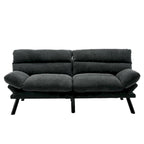 Divanetto letto convertibile COOLMORE in lino/microcamoscio/teddy con piedini in metallo