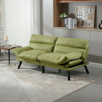 Divanetto letto convertibile COOLMORE in lino/microcamoscio/teddy con piedini in metallo