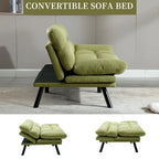 Divanetto letto convertibile COOLMORE in lino/microcamoscio/teddy con piedini in metallo