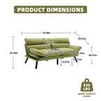 Divanetto letto convertibile COOLMORE in lino/microcamoscio/teddy con piedini in metallo