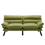 Divanetto letto convertibile COOLMORE in lino/microcamoscio/teddy con piedini in metallo