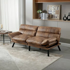 Divanetto letto convertibile COOLMORE in lino/microcamoscio/teddy con piedini in metallo