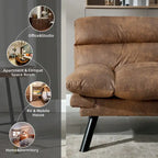 Divanetto letto convertibile COOLMORE in lino/microcamoscio/teddy con piedini in metallo