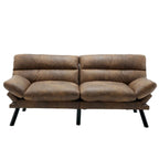 Divanetto letto convertibile COOLMORE in lino/microcamoscio/teddy con piedini in metallo