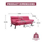Divanetto letto convertibile COOLMORE in lino/microcamoscio/teddy con piedini in metallo