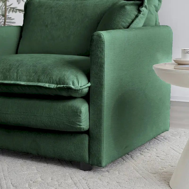 Bez podłokietników, z głębokim siedziskiem, 2-osobowa sofa z tkaniny szenilowej