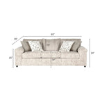 Roundhill Furniture Nason Set aus Sofa, Loveseat und Hocker mit Breitcordbezug