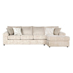 Sofá seccional con chaise y sillón de pana de canal ancho Nason de Roundhill Furniture
