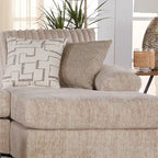 Sofá seccional con chaise y sillón de pana de canal ancho Nason de Roundhill Furniture
