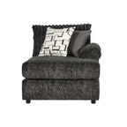 Sofá seccional con chaise y sillón de pana de canal ancho Nason de Roundhill Furniture