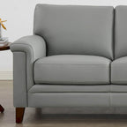 Conjunto Hydeline Westcott de sofá y sillón de cuero de grano superior con espuma viscoelástica y muelles
