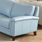 Conjunto Hydeline Westcott de sofá y sillón de cuero de grano superior con espuma viscoelástica y muelles