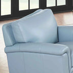 Conjunto Hydeline Westcott de sofá y sillón de cuero de grano superior con espuma viscoelástica y muelles