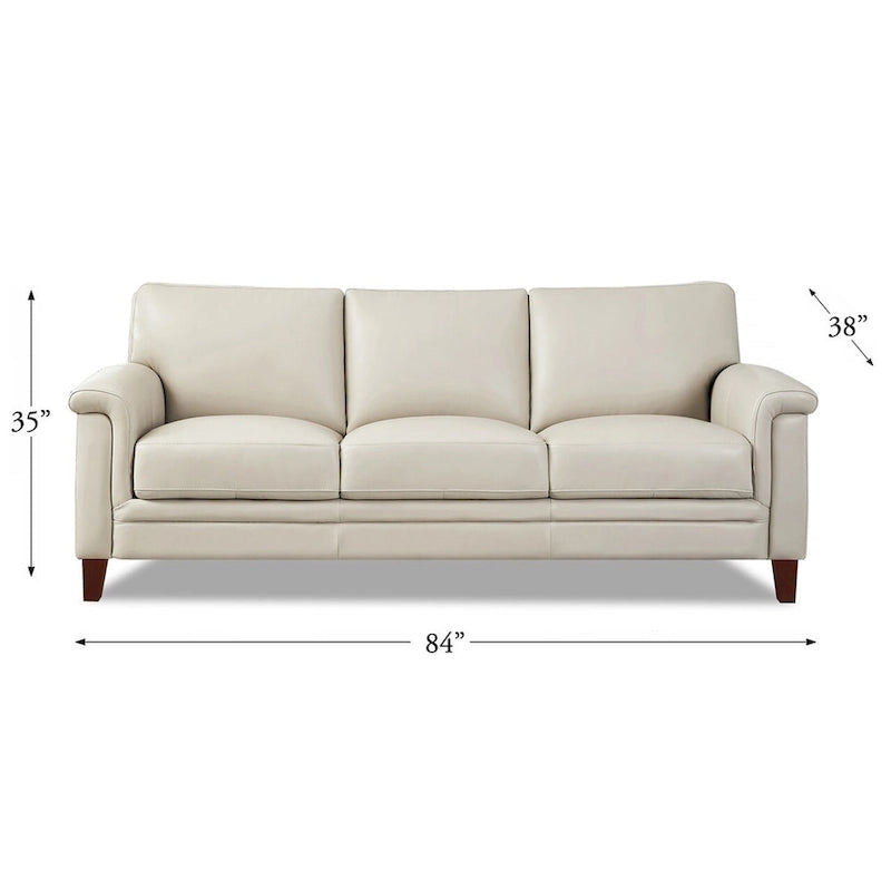Conjunto Hydeline Westcott de sofá y sillón de cuero de grano superior con espuma viscoelástica y muelles