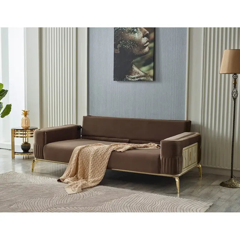 Araceli 2-delige woonkamercombinatie met één bank en één fauteuil