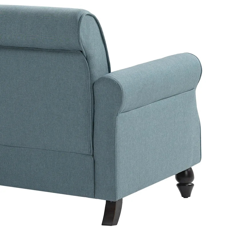 Canapé 73 avec accoudoirs roulés et finition à clous décoratifs
