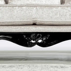 Tradycyjna dwuosobowa sofa Furniture of America Clarissa z pikowanym guzikami oparciem i poduszką dekoracyjną