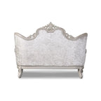 Tradycyjna dwuosobowa sofa Furniture of America Clarissa z pikowanym guzikami oparciem i poduszką dekoracyjną