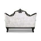 Tradycyjna dwuosobowa sofa Furniture of America Clarissa z pikowanym guzikami oparciem i poduszką dekoracyjną