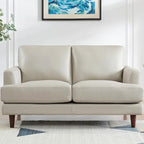 Divanetto Ivy Living Cassia in pelle pieno fiore con piume, memory foam e molle