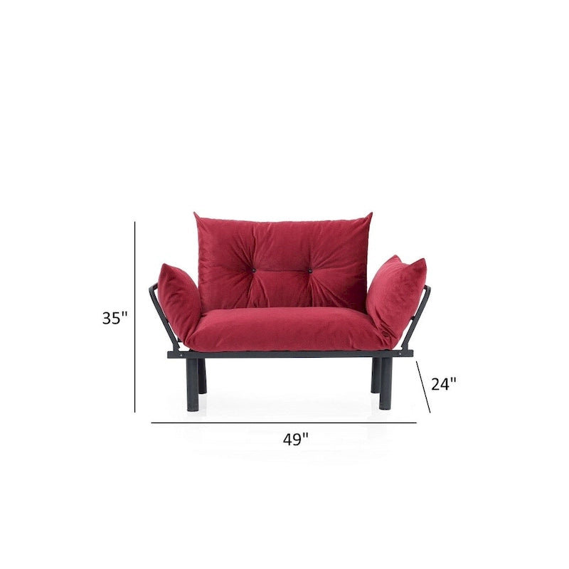 Sona, rozkładana sofa futon z ramą składaną