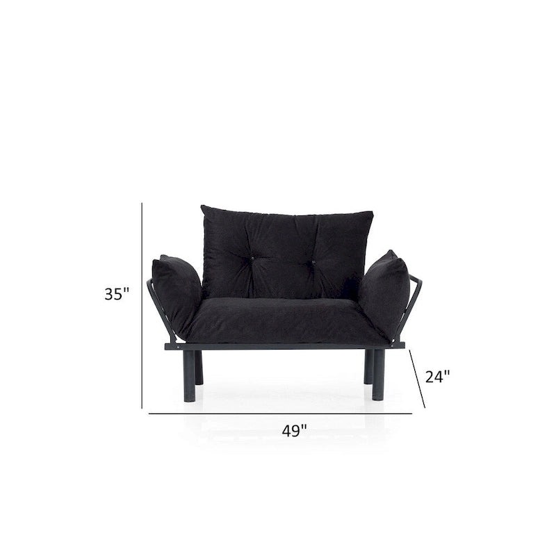 Sona, rozkładana sofa futon z ramą składaną