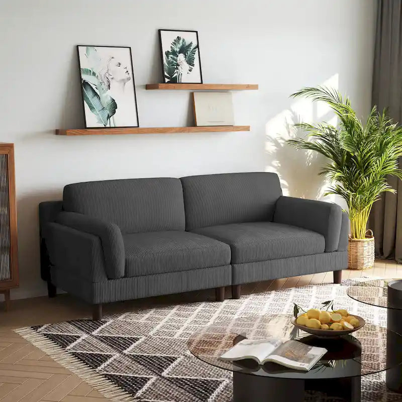 Sofá seccional cama de pana 90 para descansar