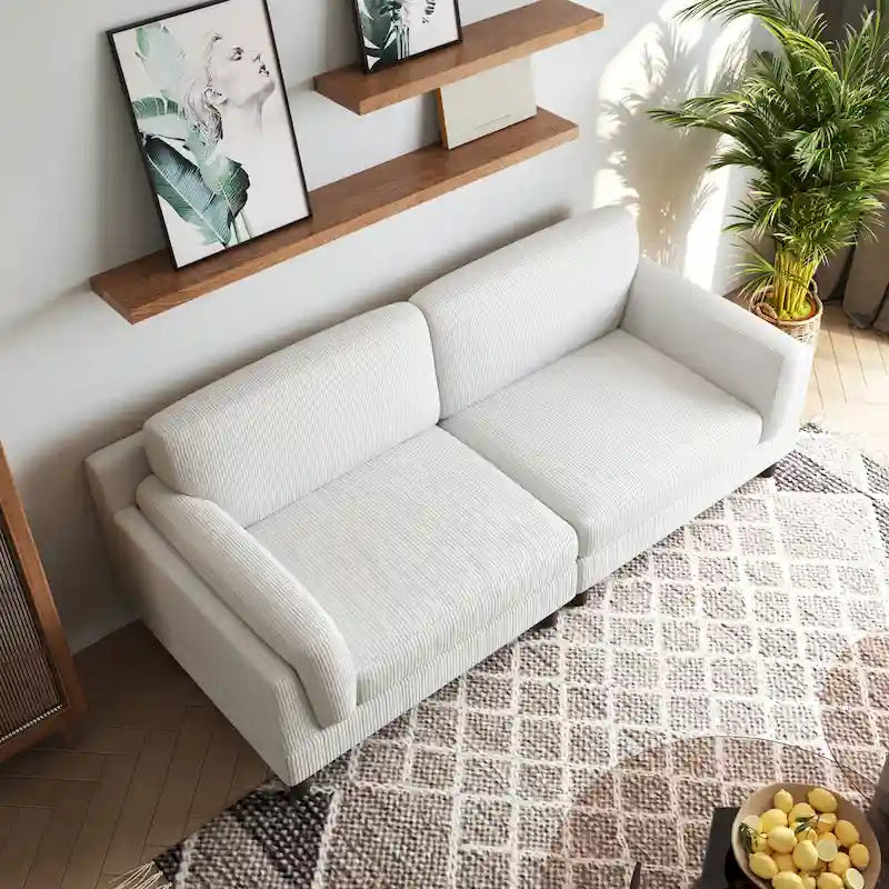 Sofá seccional cama de pana 90 para descansar