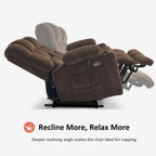 MCombo elektrischer Loveseat-Sessel, elektrisch verstellbares Loveseat-Sofa mit Wärme- und Vibrationsfunktion, Getränkehaltern und USB-Ladeanschlüssen RS6314