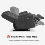 MCombo elektrischer Loveseat-Sessel, elektrisch verstellbares Loveseat-Sofa mit Wärme- und Vibrationsfunktion, Getränkehaltern und USB-Ladeanschlüssen RS6314