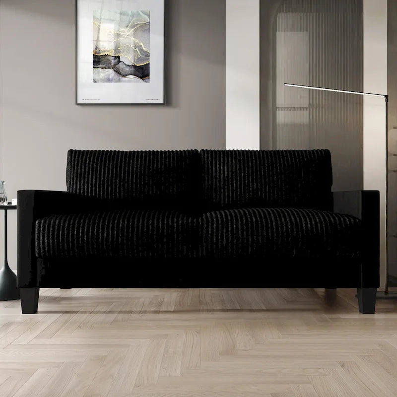CraftPorch Corduroy - 2-osainen moderni olohuonekalusto vuosisadan puolivälin tyyliin, samettiverhoilu