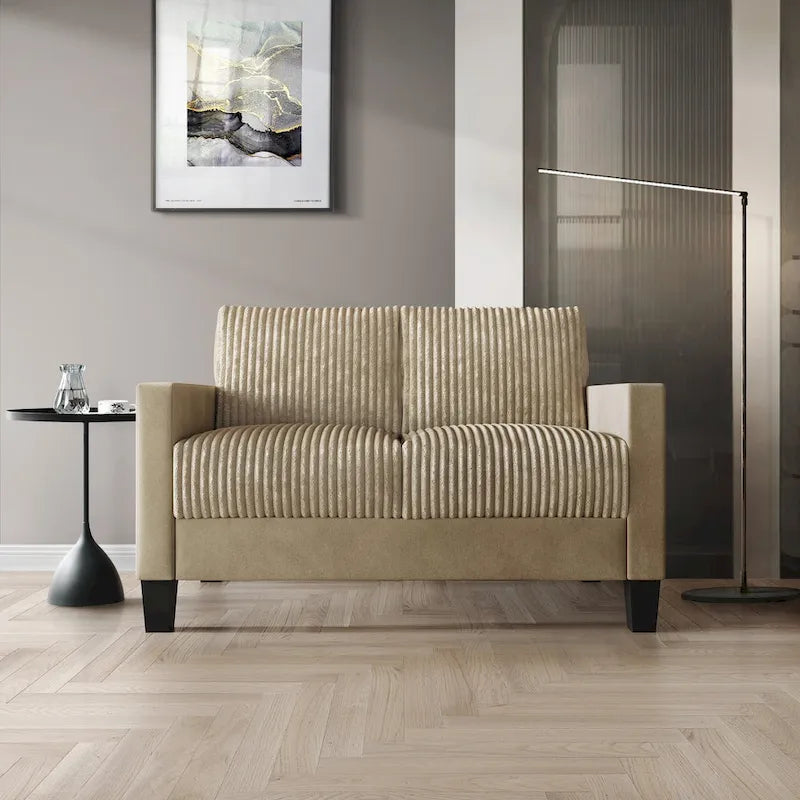 CraftPorch Corduroy - 2-osainen moderni olohuonekalusto vuosisadan puolivälin tyyliin, samettiverhoilu
