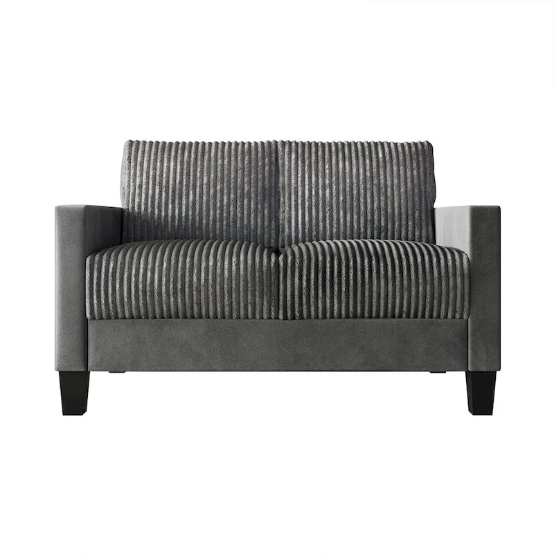 CraftPorch Corduroy - 2-osainen moderni olohuonekalusto vuosisadan puolivälin tyyliin, samettiverhoilu