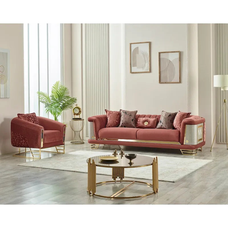 Conjunto de sala Riga de 3 piezas (1 sofá, 1 sofá de dos plazas y 1 sillón)