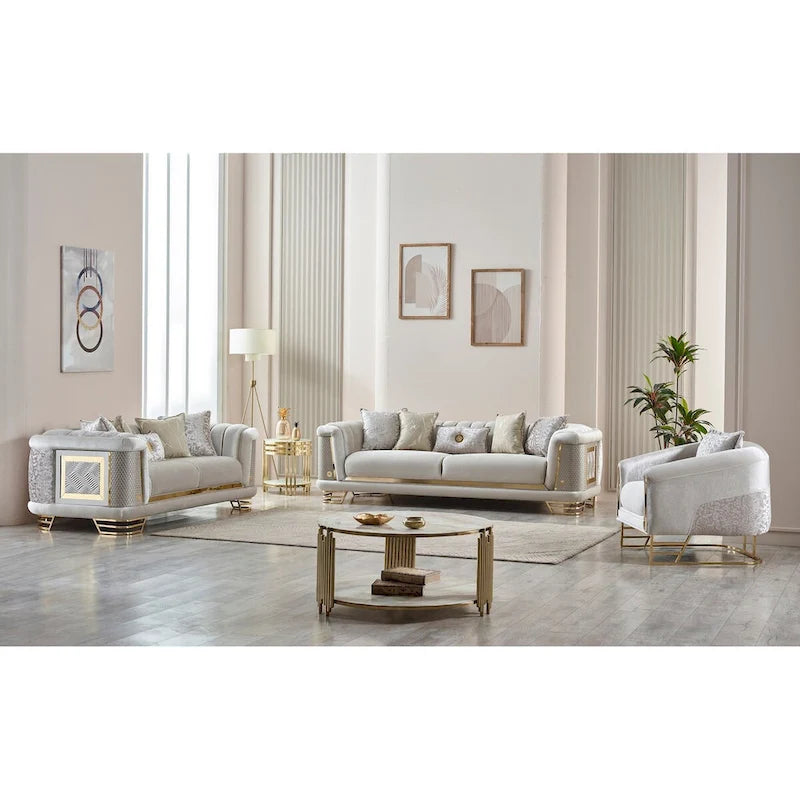 Conjunto de sala Riga de 3 piezas (1 sofá, 1 sofá de dos plazas y 1 sillón)