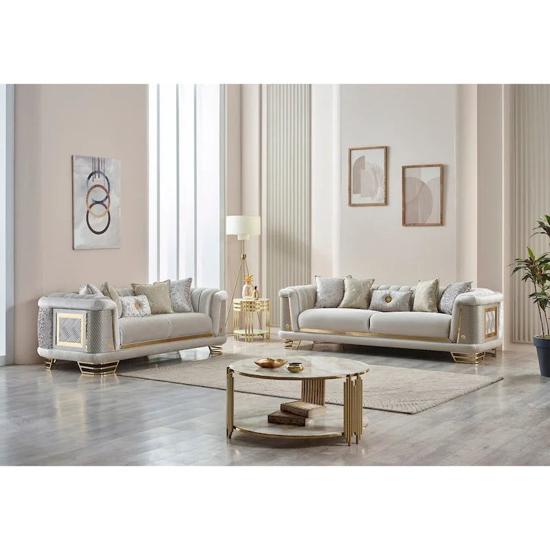 Conjunto de sala Riga de 3 piezas (1 sofá, 1 sofá de dos plazas y 1 sillón)