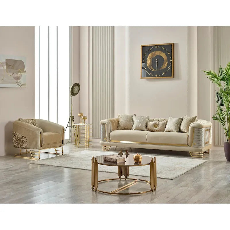 Conjunto de sala Riga de 3 piezas (1 sofá, 1 sofá de dos plazas y 1 sillón)