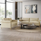CraftPorch Glam 2-teiliges Wohnzimmer-Set mit Samtpolsterung
