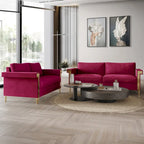 CraftPorch Glam 2-teiliges Wohnzimmer-Set mit Samtpolsterung
