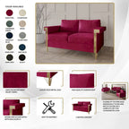 CraftPorch Glam 2-teiliges Wohnzimmer-Set mit Samtpolsterung