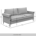 CraftPorch Glam 2-teiliges Wohnzimmer-Set mit Samtpolsterung